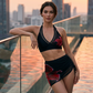 Geronde mesh bikiniset met trekkoord