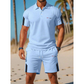 🏆LAATSTE DAG UITVERKOOP 50% KORTING🔥 Heren Casual Korte Mouw Shorts Set