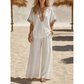Dames V-hals Top en Wijde Pijp Broek Set