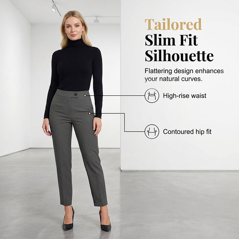 Dames Hoge Taille Cropped Pantalon