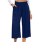 Women's High-Waist Smocked Wide-Leg Pants