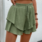 Dames Ruche Gelaagde Vloeiende Shorts