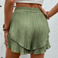 Dames Ruche Gelaagde Vloeiende Shorts