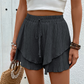 Dames Ruche Gelaagde Vloeiende Shorts