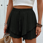 Dames Ruche Gelaagde Vloeiende Shorts
