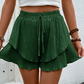 Dames Ruche Gelaagde Vloeiende Shorts