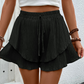 Dames Ruche Gelaagde Vloeiende Shorts