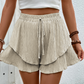Dames Ruche Gelaagde Vloeiende Shorts