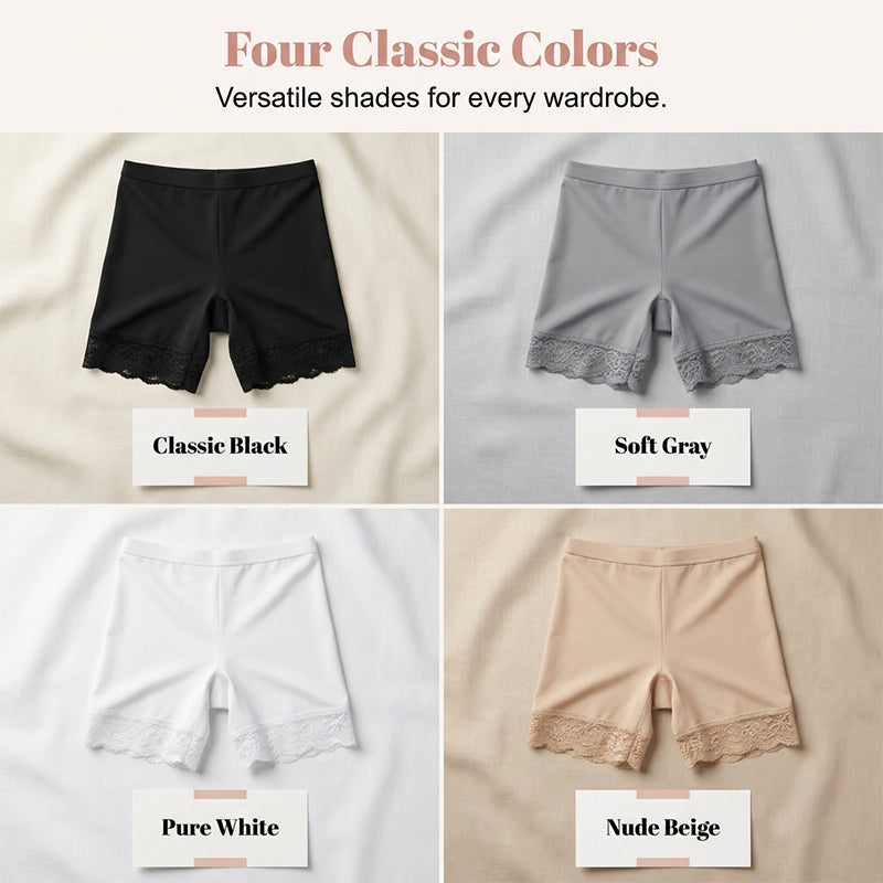 Dames Hoge Taille Veiligheidsshorts met Kant Buikcontrole Boy Shorts
