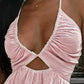 Dames Zomer Sexy V-Hals Maxi Jurk