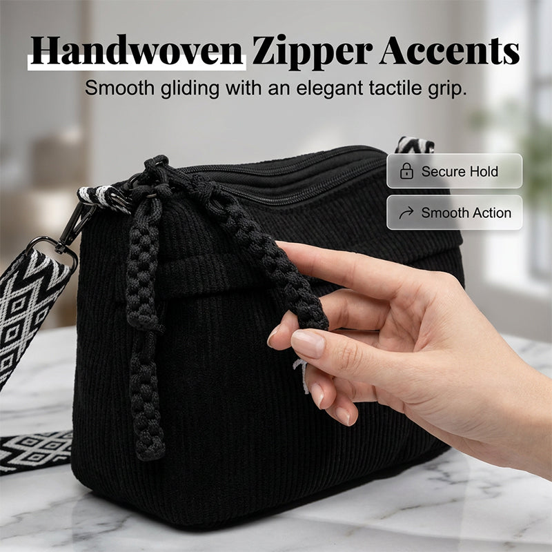Vintage crossbodytas met grote capaciteit voor dames