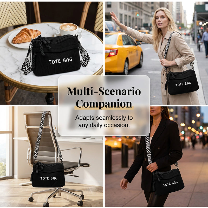 Vintage crossbodytas met grote capaciteit voor dames