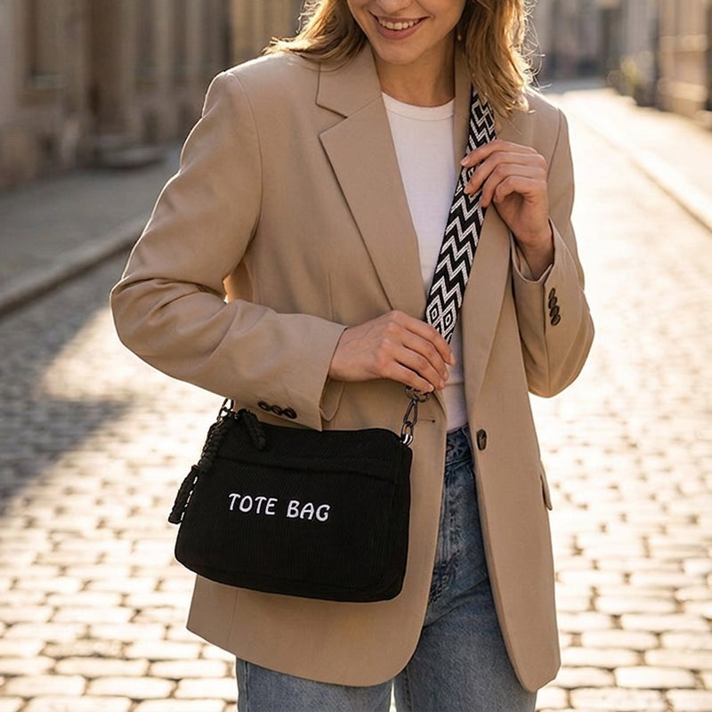 Vintage crossbodytas met grote capaciteit voor dames