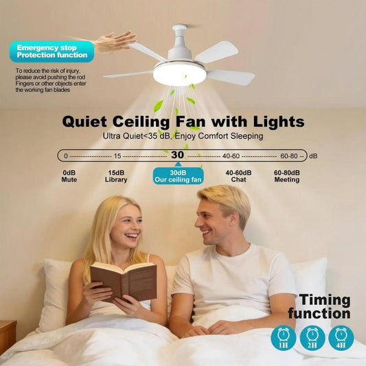 Ventilatorlamp met fitting en afstandsbediening