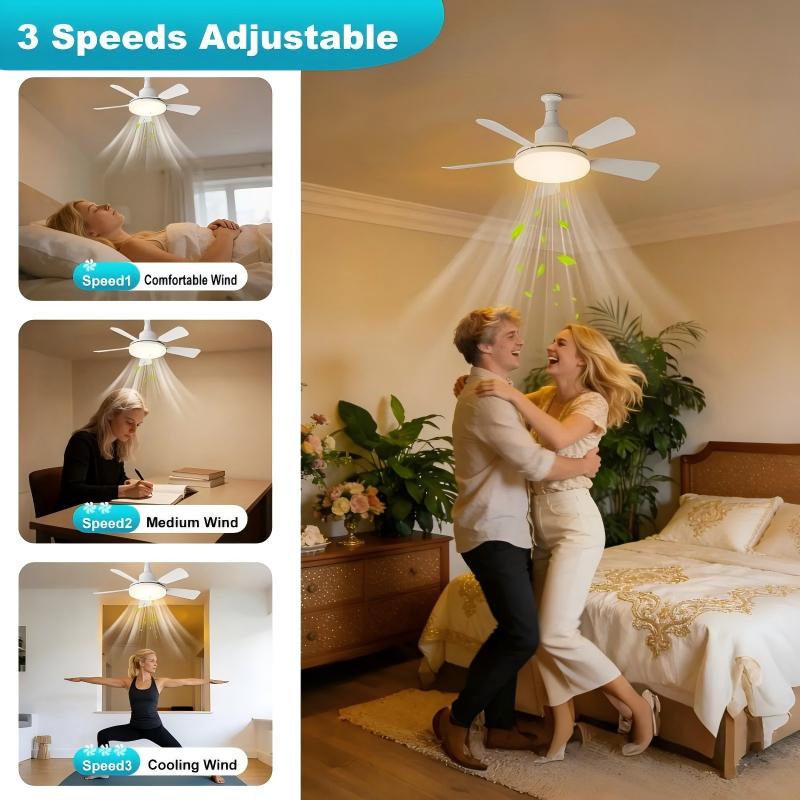 Ventilatorlamp met fitting en afstandsbediening