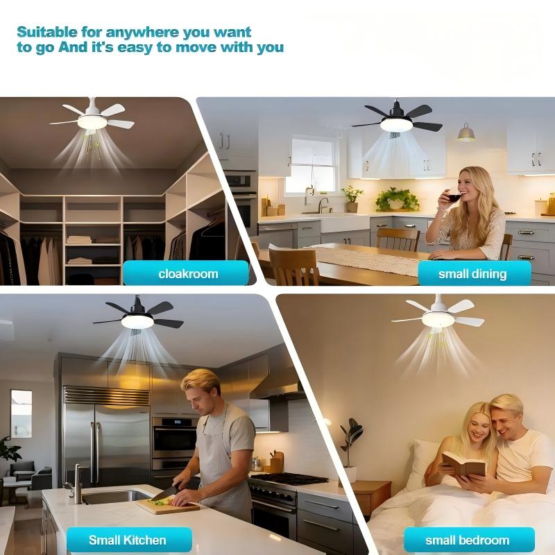 Ventilatorlamp met fitting en afstandsbediening