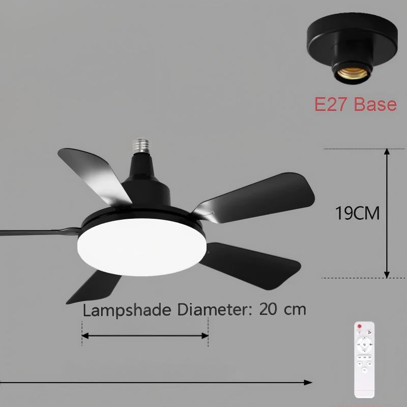 Ventilatorlamp met fitting en afstandsbediening