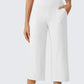 Dames casual cropped broek met wijde pijpen