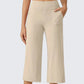 Dames casual cropped broek met wijde pijpen