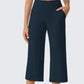 Dames casual cropped broek met wijde pijpen