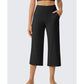 Dames casual cropped broek met wijde pijpen
