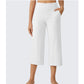 Dames casual cropped broek met wijde pijpen