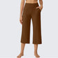 Dames casual cropped broek met wijde pijpen