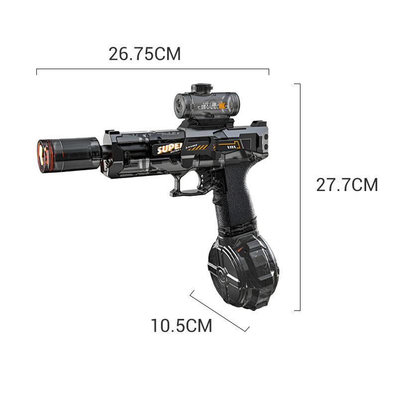 ❄️50% KORTING🔫Zomerfresh – Dit waterpistool drinkt zelf uit de emmer en spuit non-stop door! Dompel 'm 1 seconde, trek de trekker over, en 10 meter lang regent het ijskoud verzet!