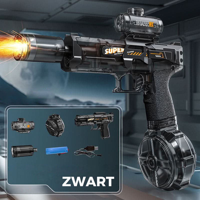 ❄️50% KORTING🔫Zomerfresh – Dit waterpistool drinkt zelf uit de emmer en spuit non-stop door! Dompel 'm 1 seconde, trek de trekker over, en 10 meter lang regent het ijskoud verzet!