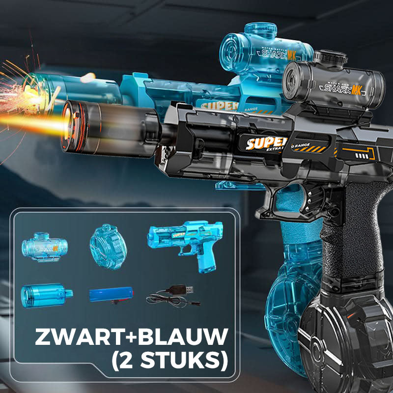 ❄️50% KORTING🔫Zomerfresh – Dit waterpistool drinkt zelf uit de emmer en spuit non-stop door! Dompel 'm 1 seconde, trek de trekker over, en 10 meter lang regent het ijskoud verzet!