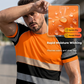 Heren Fluorescerend Colorblock Sportshirt Buiten Veiligheids T-shirt