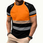Heren Fluorescerend Colorblock Sportshirt Buiten Veiligheids T-shirt