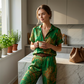 Dames Casual Korte Mouw Top en Broek Set