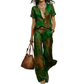 Dames Casual Korte Mouw Top en Broek Set