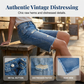Dames Casual Distressed Denim Bermuda Shorts