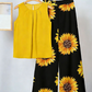 Dames set met bloemenprint top en wijde broek