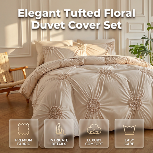 Elegant duvetovertrek met plooiband