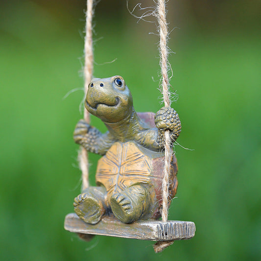 🎉Nieuw! Beperkte Tijd – 50% KORTING⏰ Speelse Schildpad Schommel Decoratie
