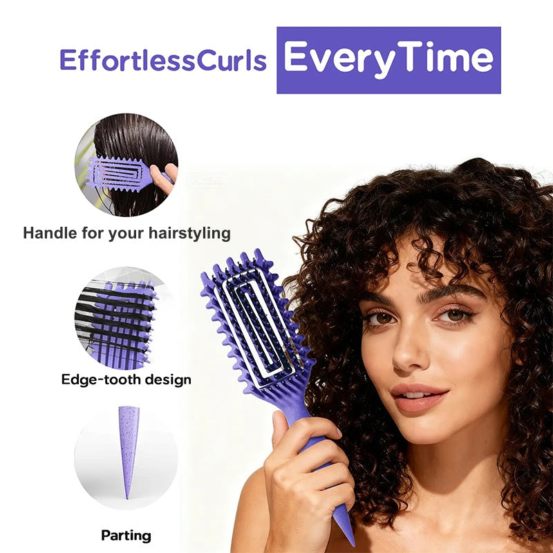 📢📢Nieuw Hot Product – 50% KORTING! 🎁⏰ Geventileerde Ontklittingsborstel voor Krullend Haar