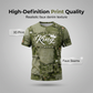 Mens Casual Faux Denim Print T Shirt Shorts Set