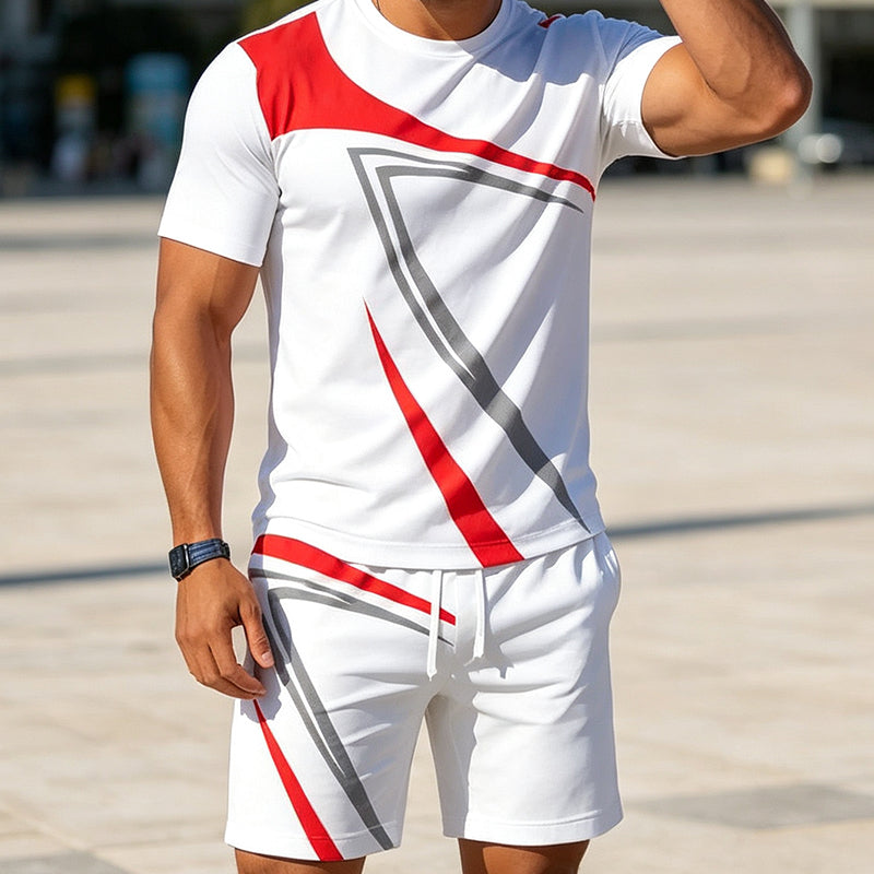 Heren Casual Zomer T-shirt & Shorts 2-delige Set