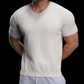 Breathable V-Neck Knit Tee