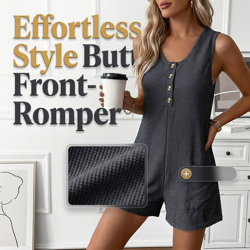 Mouwloze romper met knoopsluiting voor dames