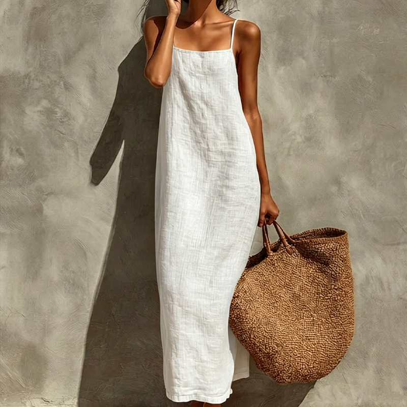 Casual effen slipdress voor dames