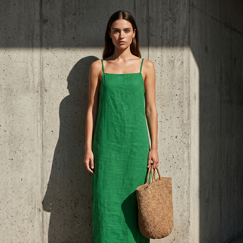 Casual effen slipdress voor dames