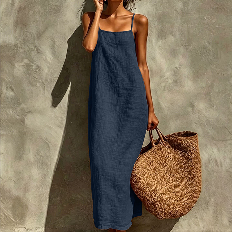 Casual effen slipdress voor dames