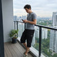 Men's Casual Capri Pants with Drawstring Waist