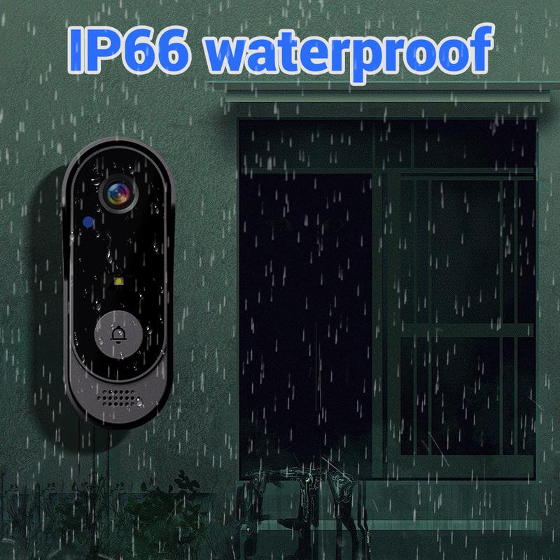 Draadloze deurbelcamera: 1080P, 170° groothoek, 4,3″ scherm, IPX65 waterdicht, nachtzicht