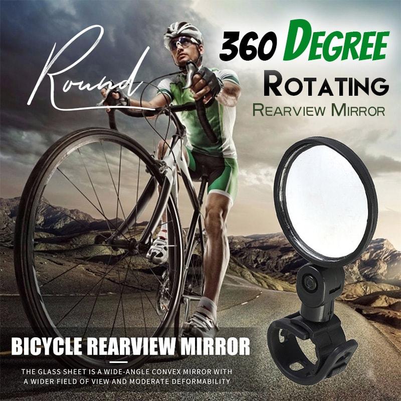 🚴 360° Draaibare Fietsspiegel — Bolle Spiegel, Eenvoudige Montage, Rond of Ovaal, Motor & E-bike 🔎