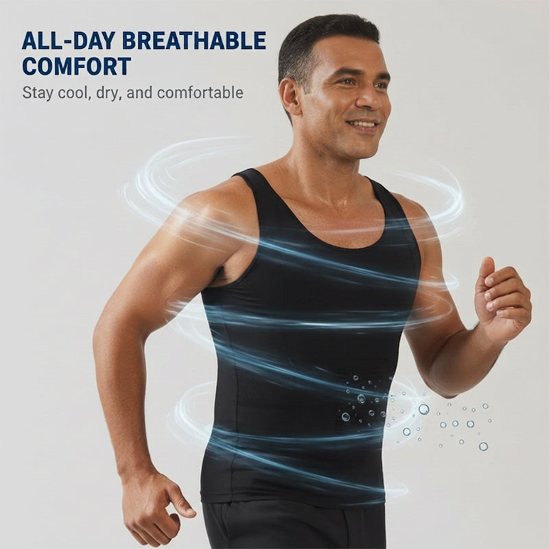 Heren compressie body shaper tanktop